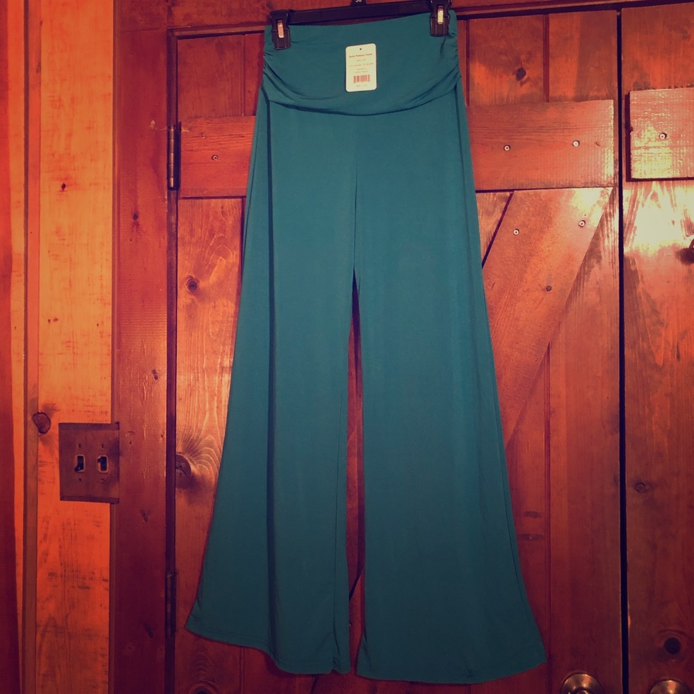 Solid Teal Palazzo Pants, Small/Medium, NWT